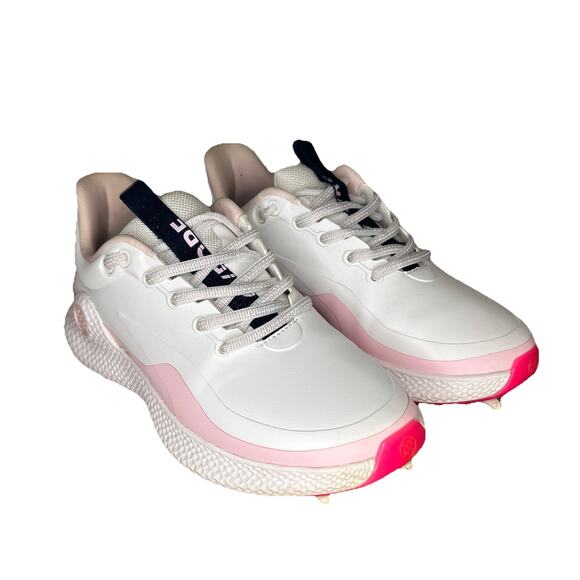 G/FORE MG4+ O2 G/LOCK Women’s 7 Golf Shoes White Pink Spikes GLF000099 Clean